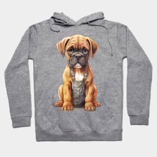 Farmer Boxer Dog Hoodie